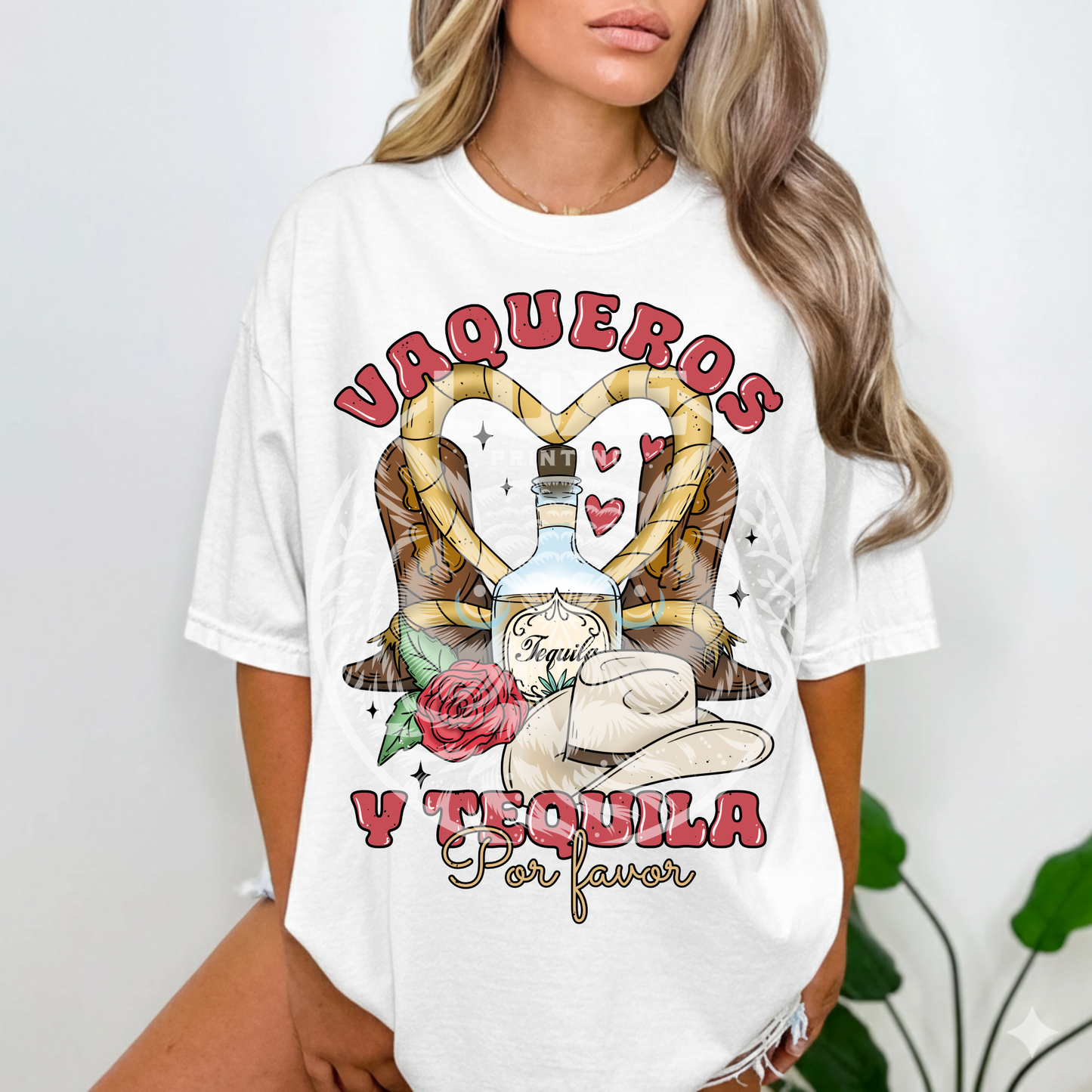 Vaqueros Y Tequila DTF Transfer