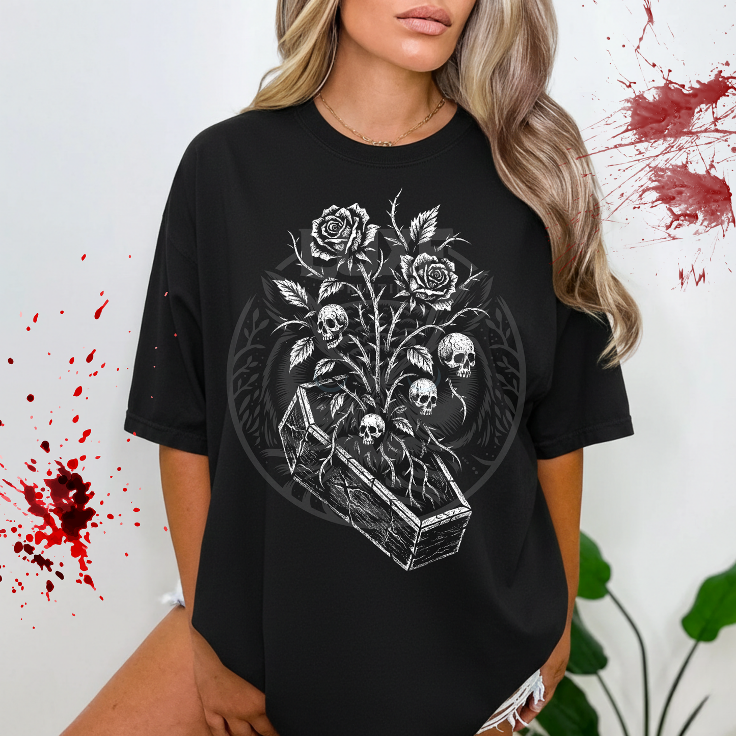 Rose Coffin DTF Transfer