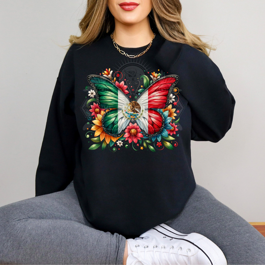 Butterfly Mexican Flag DTF Transfer