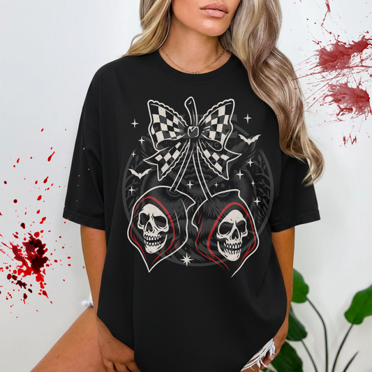 Skull Cherries DTF Transfer