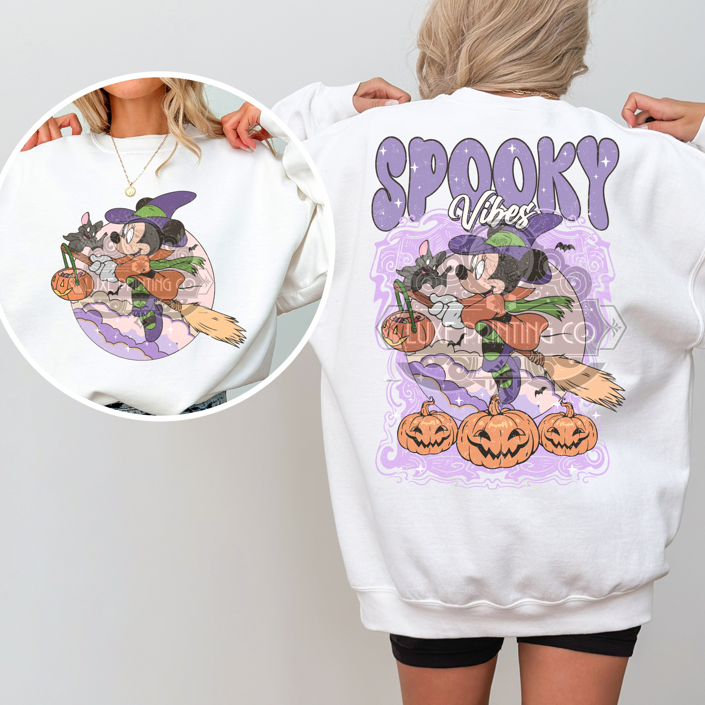 Spooky  Witch ( Front & Back )  DTF Transfer