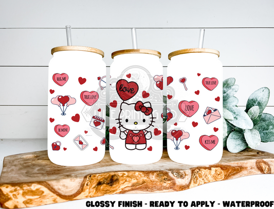 Kitty Love- 16 oz Glass Wrap