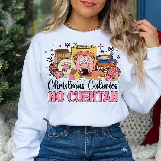 Christmas Calories No Cuentan DTF Transfer