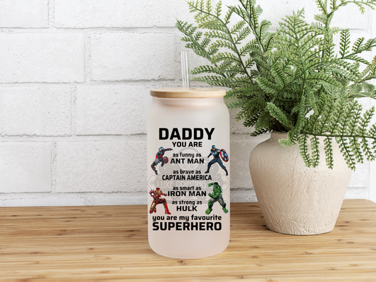 Daddy Is My Superhéro - 4 Inch UV DTF DECAL