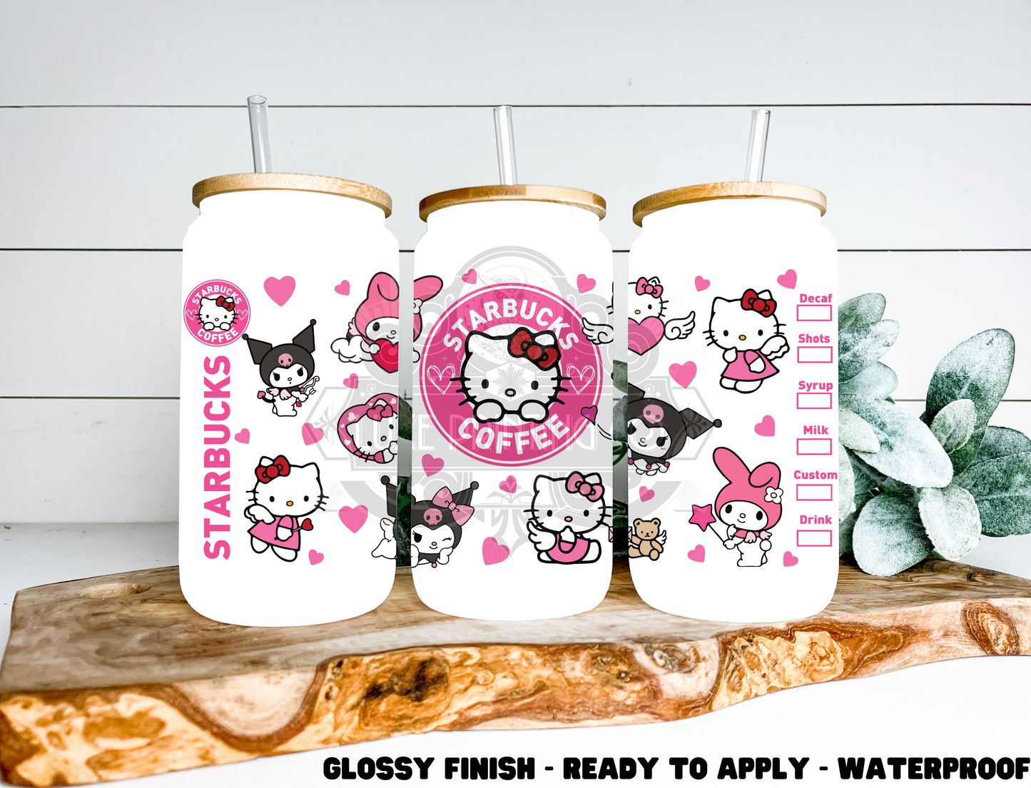 Kawaii Kitty - 16 oz Glass Wrap