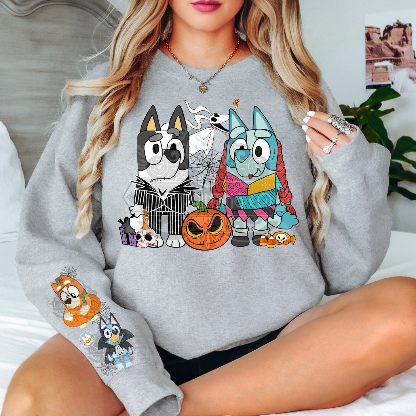 Blue Family  Crew Neck Sweater