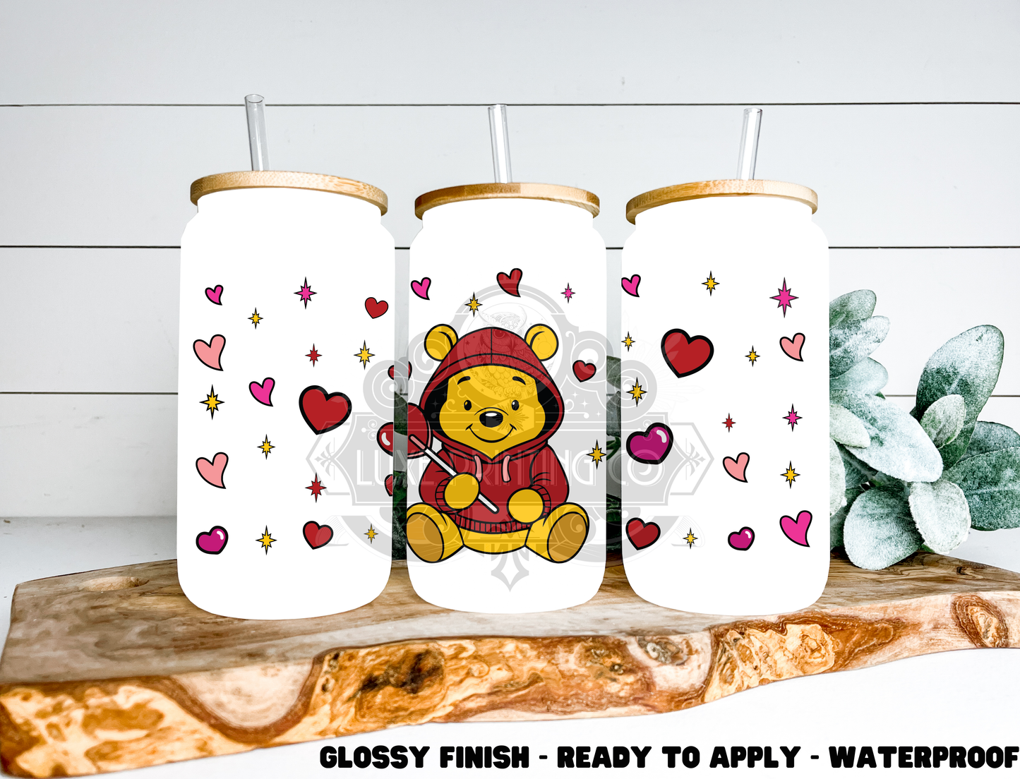 Pooh Bear- 16 oz Glass Wrap