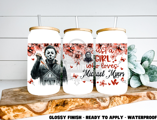 Just A Horror Girl - 16 oz Glass Wrap