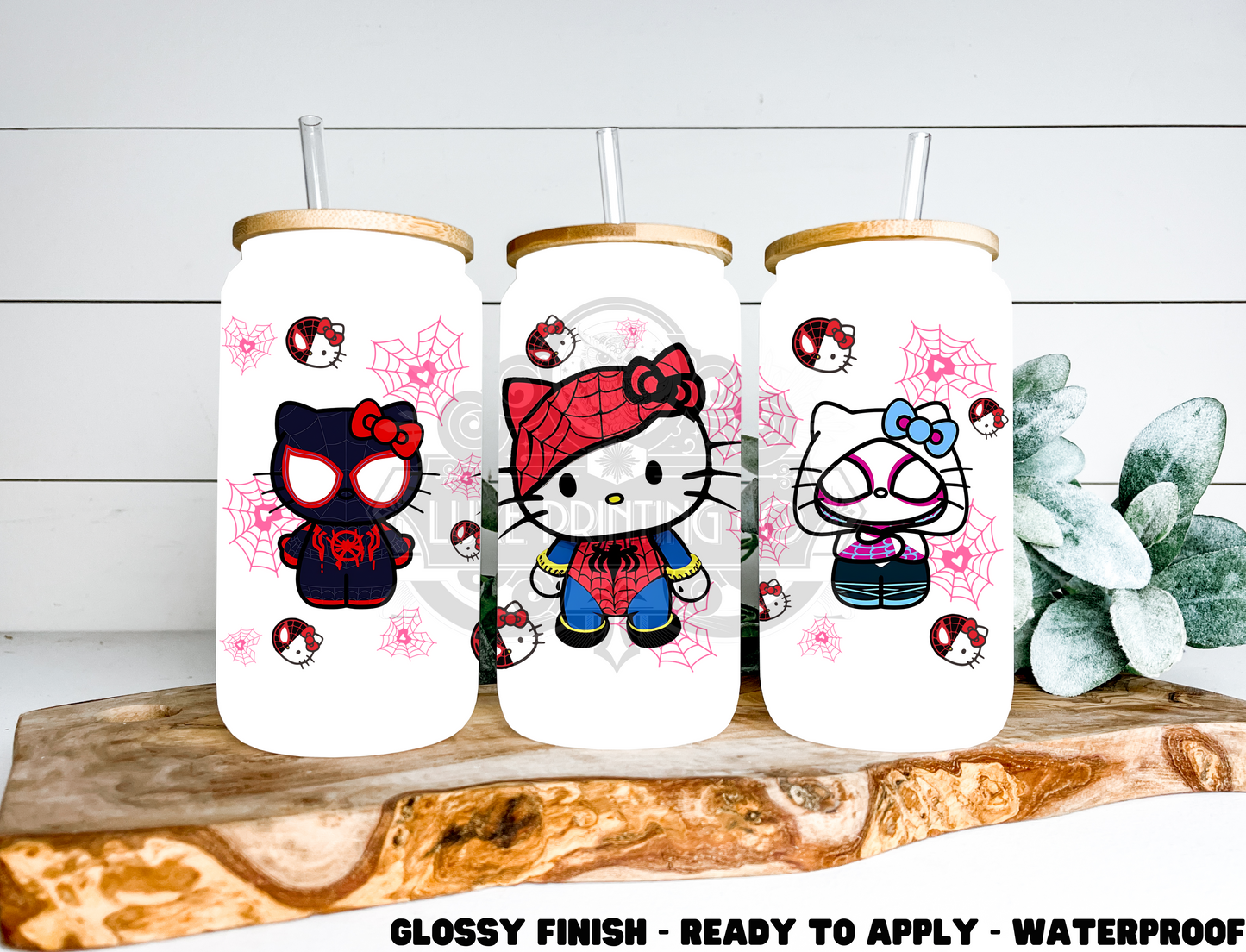 Hello Kitty Super Hero’s - 16 oz Glass Wrap