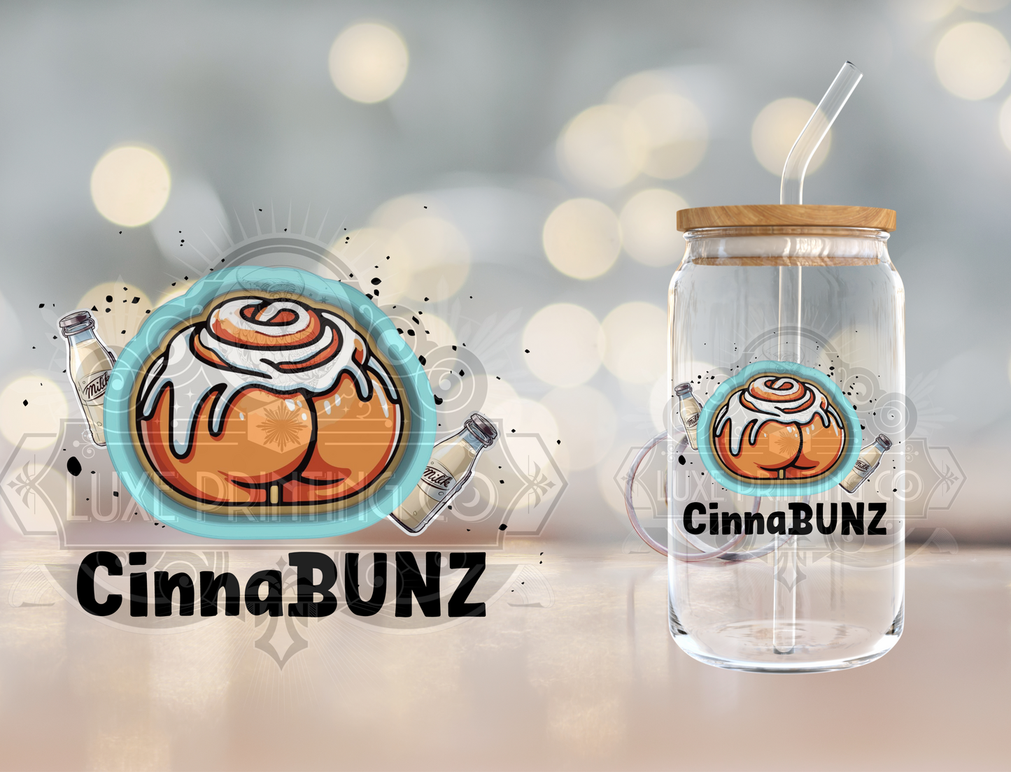 cinnaBUNZ - 4 Inch UV DTF DECAL