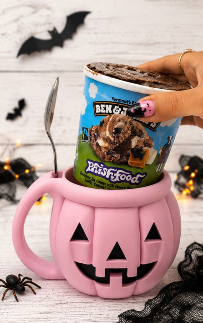 Pumpkin Ice Cream Pint Holder | Halloween Ice Cream Cozy | Pint Mug | 3D Printed Gift