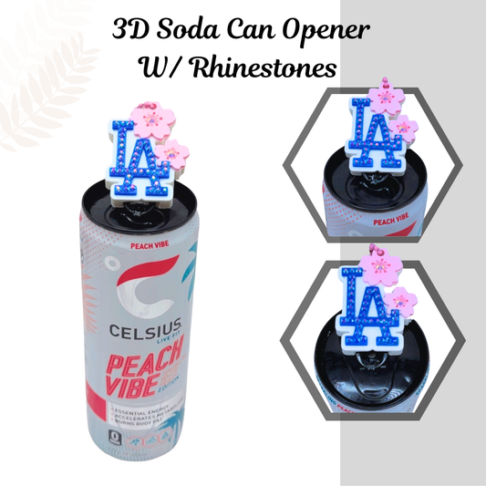 Cute LA Soda Can Opener / Cover With Rhinestones