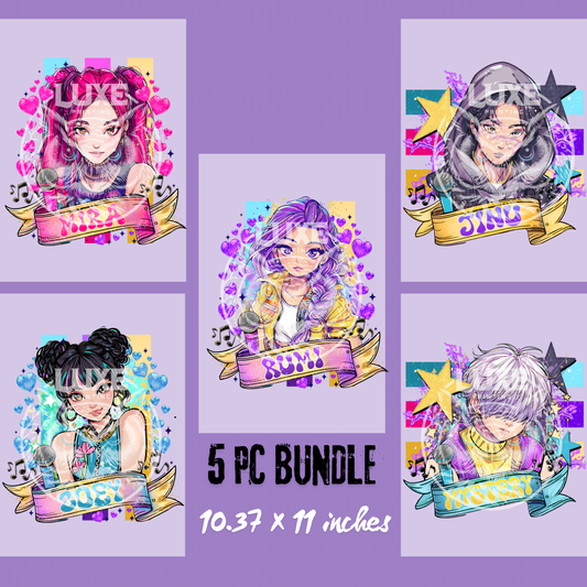 5 PC POP  DTF Bundle