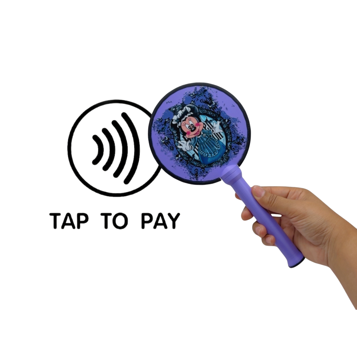 Haunted Mansion | Welcome Foolish Mortals Sign | Disney Decor | Round Halloween Sign | Tap & Pay Wand