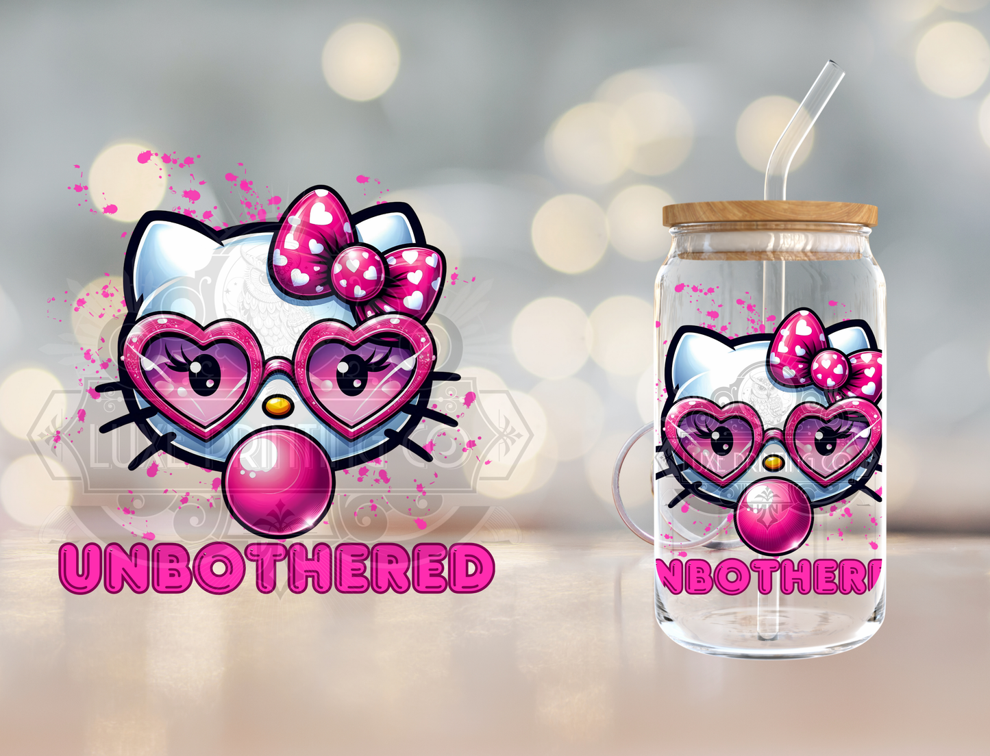 Unbothered Kitty - 4 Inch UVDTF DECAL