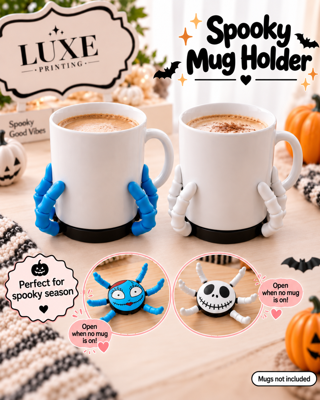 Spooky Mug Holder 3D Printed