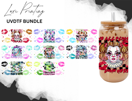 HORROR  16 OZ UVDTF BUNDLE 8 PC